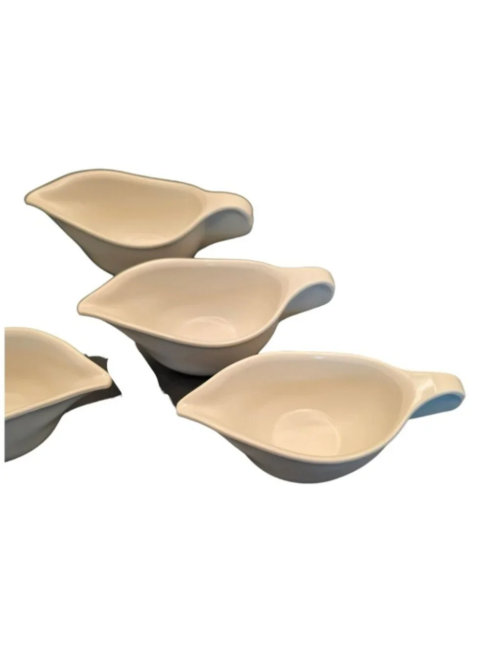 Gessner Products 7 White Melamine Gravy Sauce Boats Vintage USA 0363 Design